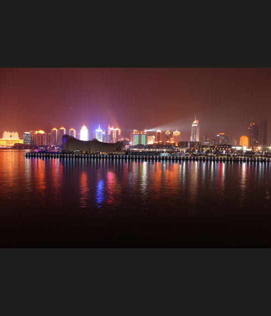 Baie de Qingdao en Chine
