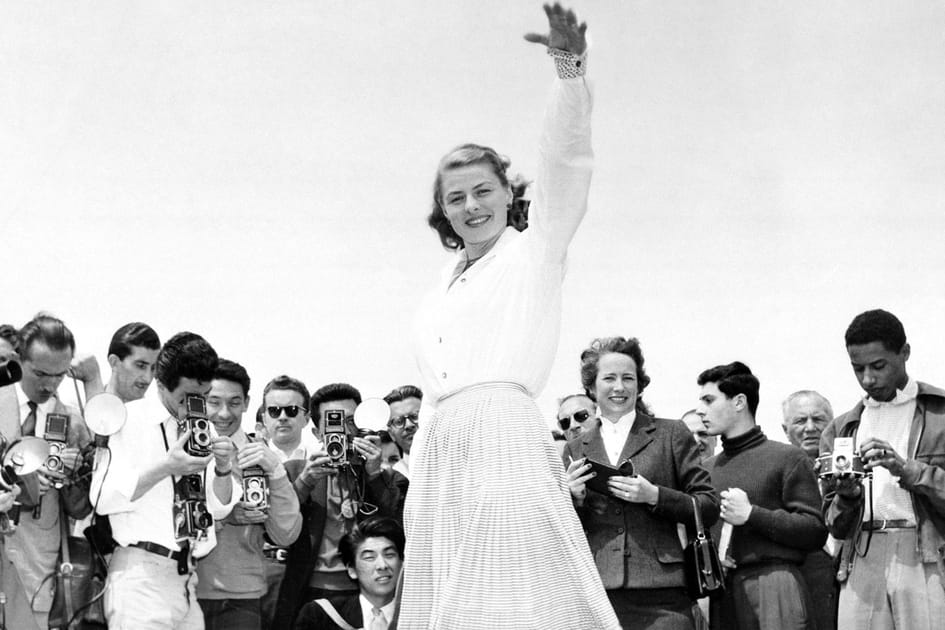 Ingrid Bergman &agrave; Cannes en 1956