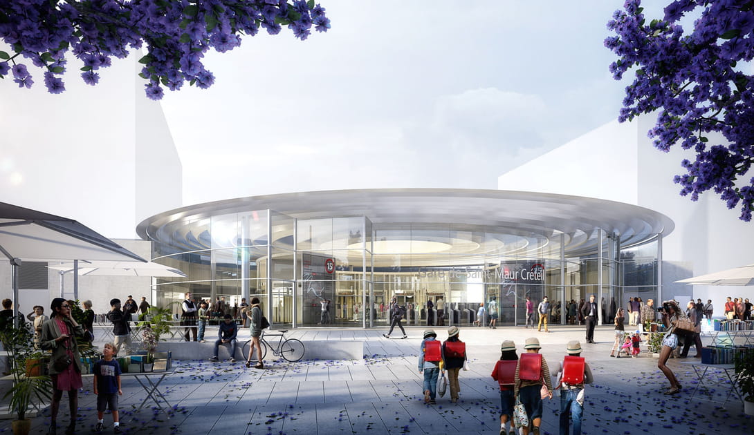La gare de Saint-Maur-Cr&eacute;teil