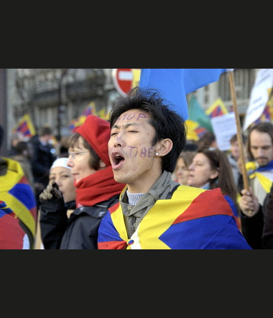 Manifestation pacifique pour le Tibet