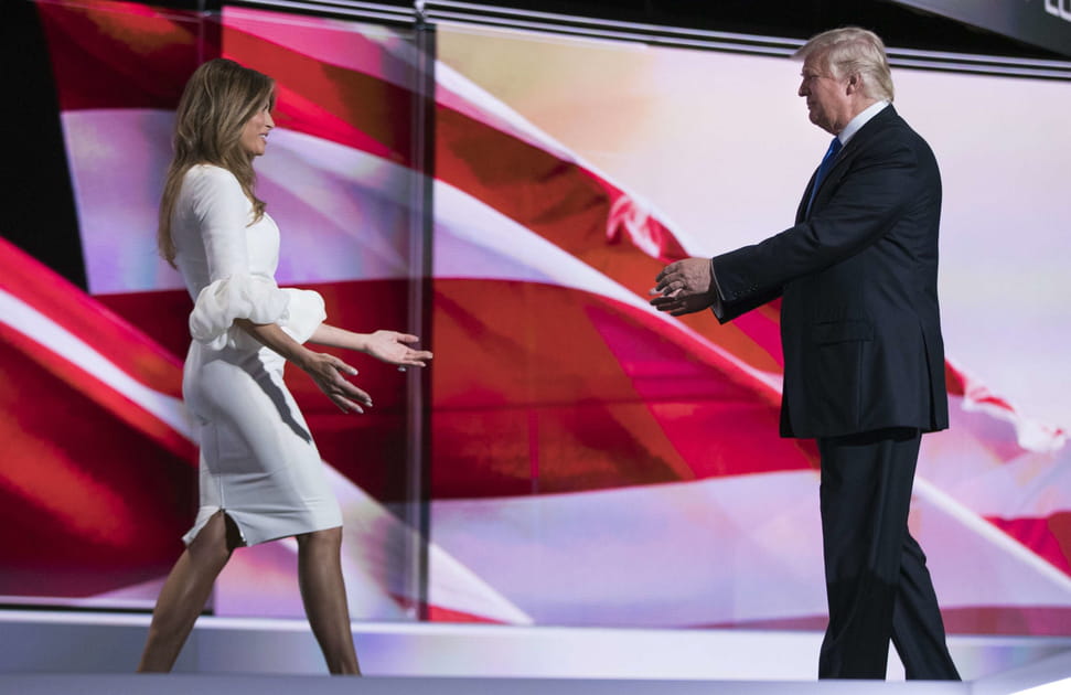 Melania sur le devant de la sc&egrave;ne