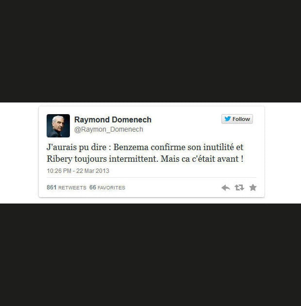 Raymond Domenech critique les Bleus