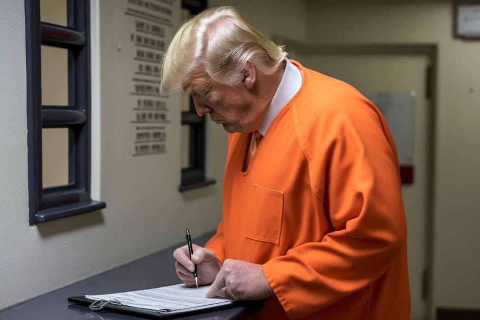 Une nouvelle vie pour Trump en prison - Image IA