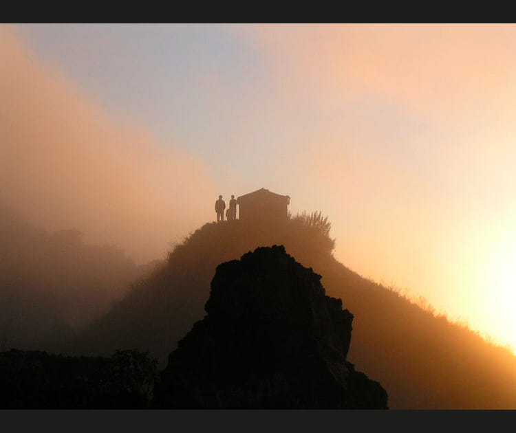 En haut du mont Batur