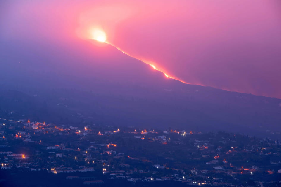 Vue de l'&eacute;ruption