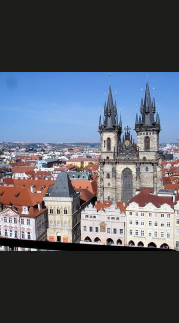 A Prague, la place de l'h&ocirc;tel de ville