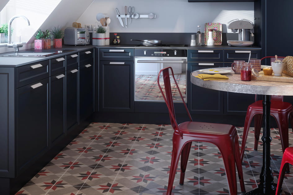 Des carreaux de ciment avec un motif rosace