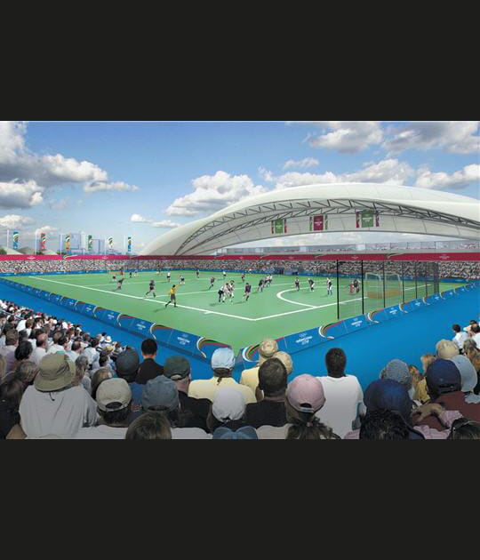 Le terrain de hockey