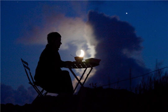 La lune au petit déjeuner