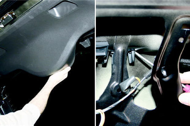 Changer l'ampoule d'éclairage de la plaque d'immatriculation