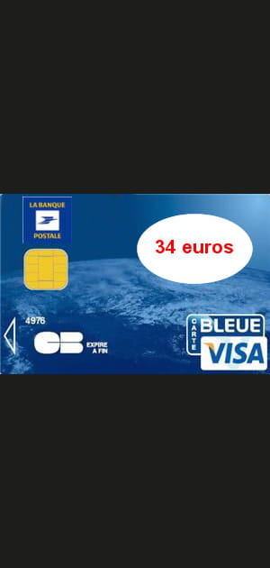 6e ex-aequo - La Banque postale (Visa)&nbsp;: 34&nbsp;euros&nbsp;par&nbsp;an