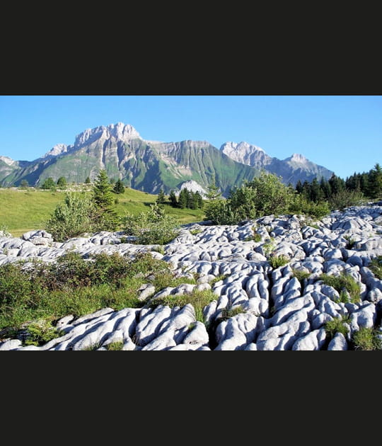 Les lapiaz de Mont-Saxonnex