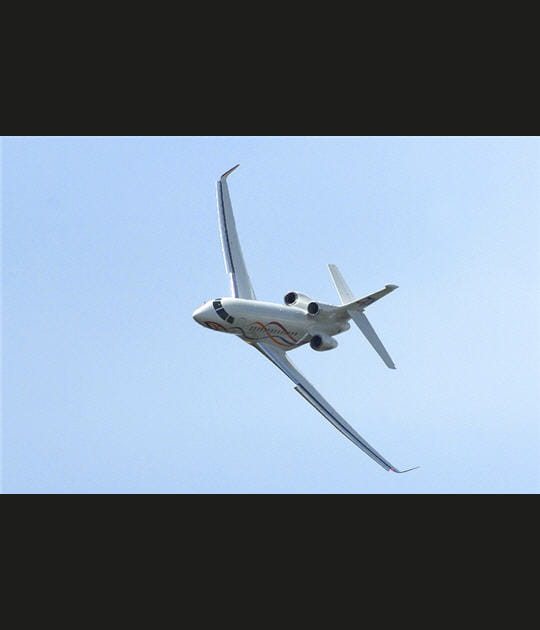 Vol plan&eacute; pour le Falcon 7X