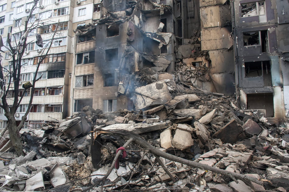 Immeuble bombard&eacute;