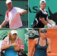 de gauche à droite : ljubicic, hewitt, wozniacki et sharapova. 