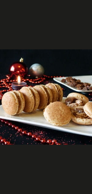 Macarons au pain d'&eacute;pices, foie gras et figues