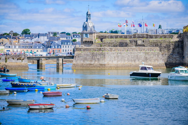 La ville close et fortifiée de Concarneau, construite sur un îlot