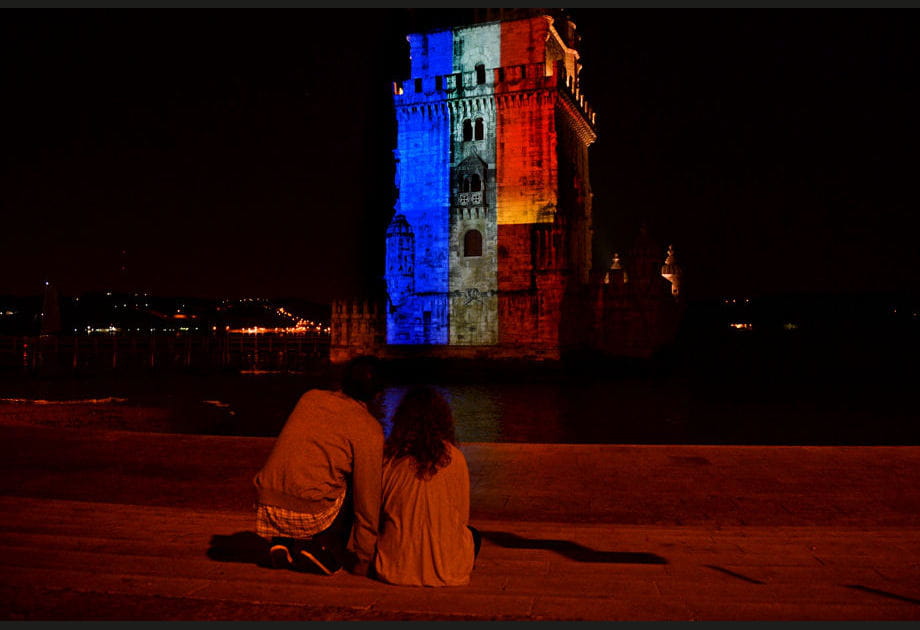 Lisbonne en bleu blanc rouge