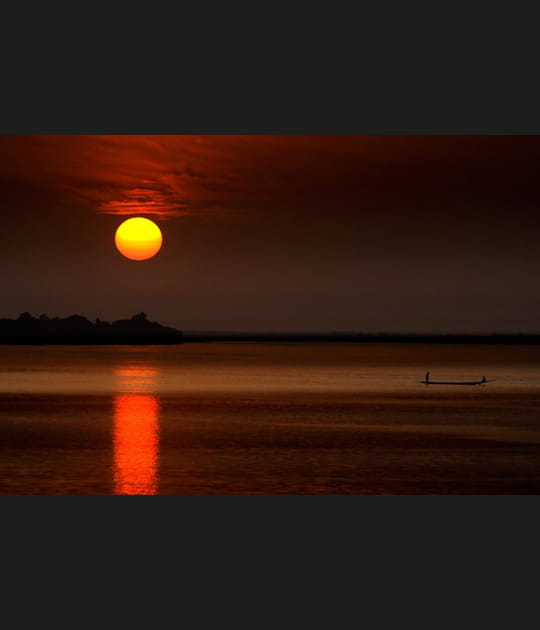 Coucher de soleil sur le Niger