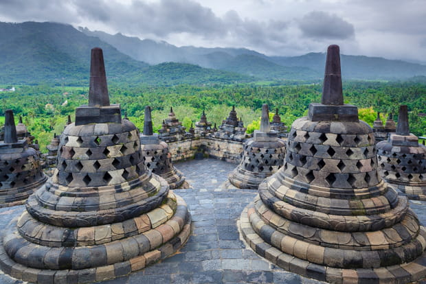 Le temple de Borobudur en Indonésie