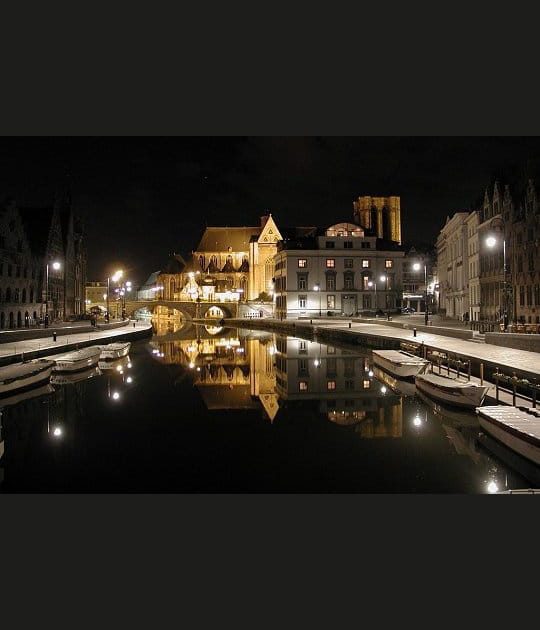 Belgique&nbsp;: nuit d'hiver &agrave; Gand
