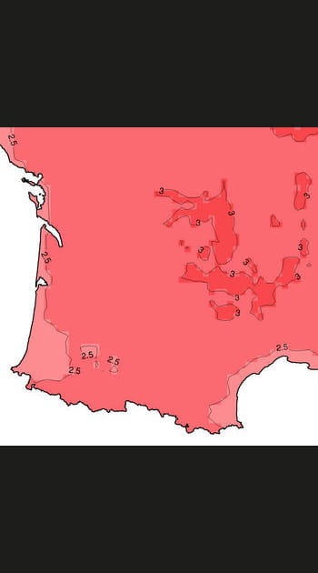 Temp&eacute;ratures moyennes dans le sud-ouest