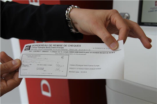 Conserver le justificatif de la dépose d'un chèque
