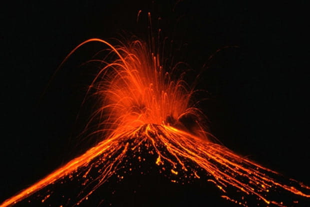 Fontaine de feu au Costa Rica