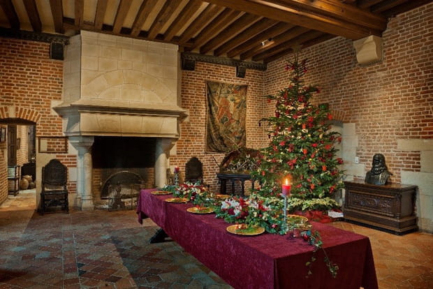Le château du Clos Lucé paré pour Noël