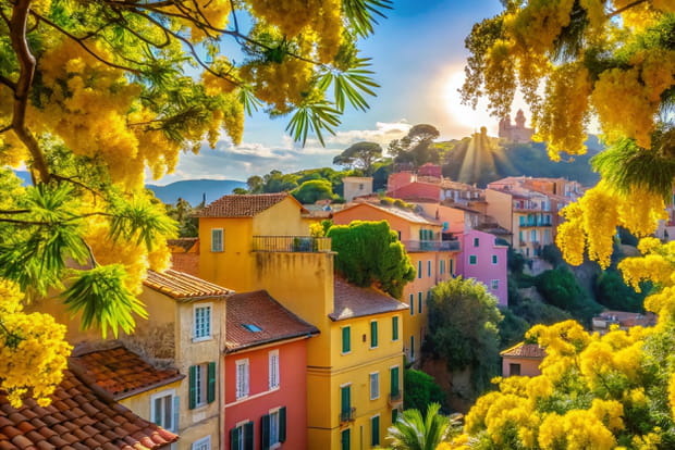 Bormes-les-Mimosas, charmant village fleuri du Var