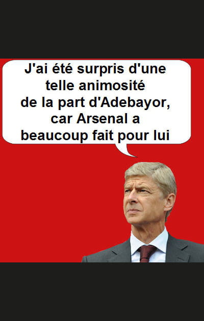 Adebayor et Arsenal se chamaillent