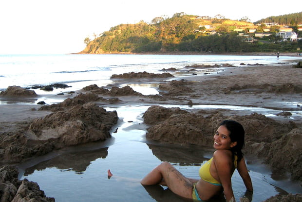 La "Hot Water Beach" à Coromandel
