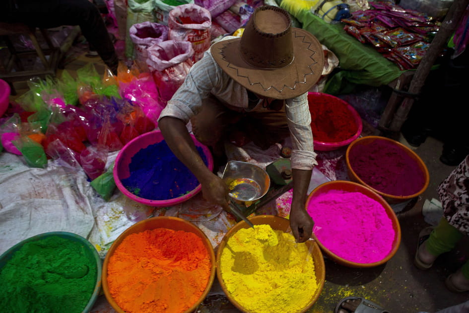 Les poudres de couleurs