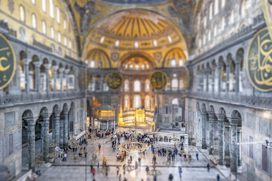 Dans la Basilique Sainte-Sophie d'Istanbul