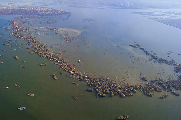 Foule de pélerins