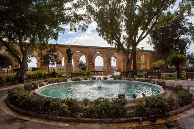 Les jardins Upper Barrakka à La Valette