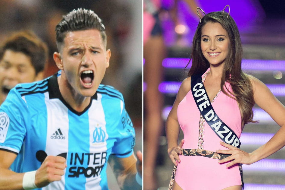 Florian Thauvin (football) et Charlotte Pironni (Miss C&ocirc;te d'Azur 2014)