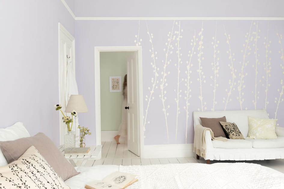 Des couleurs tendres pour la chambre