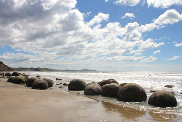 Les "boulders" de Moeraki