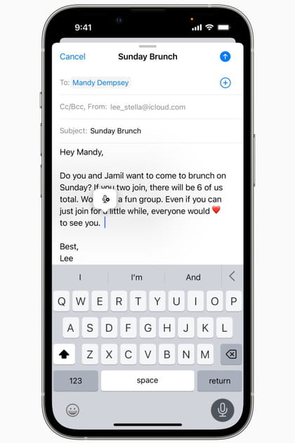 Plus de fonctions dans Mail
