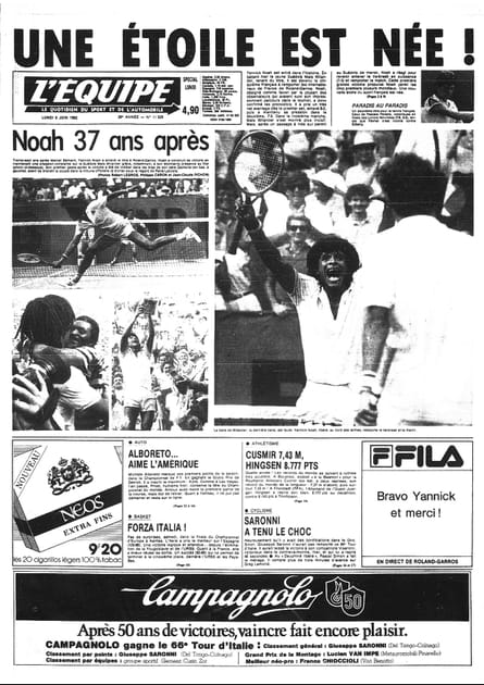 Noah &agrave; Roland Garros en 1983 : &quot;Une &eacute;toile est n&eacute;e !&quot;
