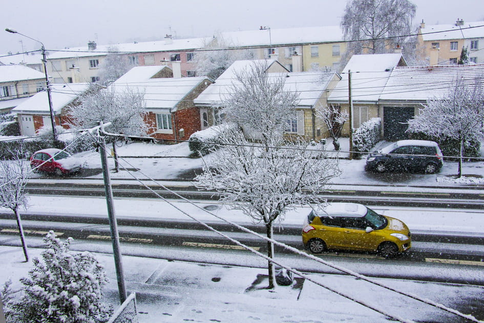 Les images de la neige &agrave; Paris et en France