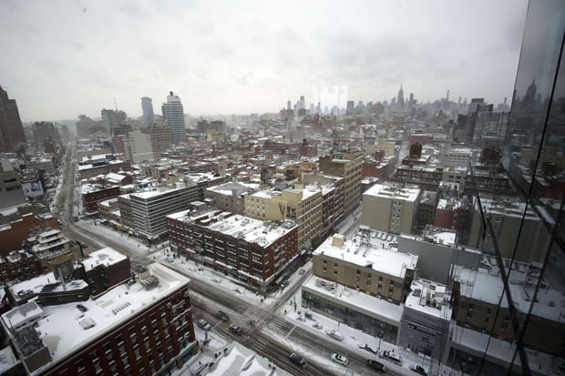 Vue de Manhattan sous la neige