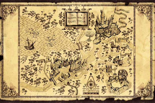 La carte du parc Harry Potter