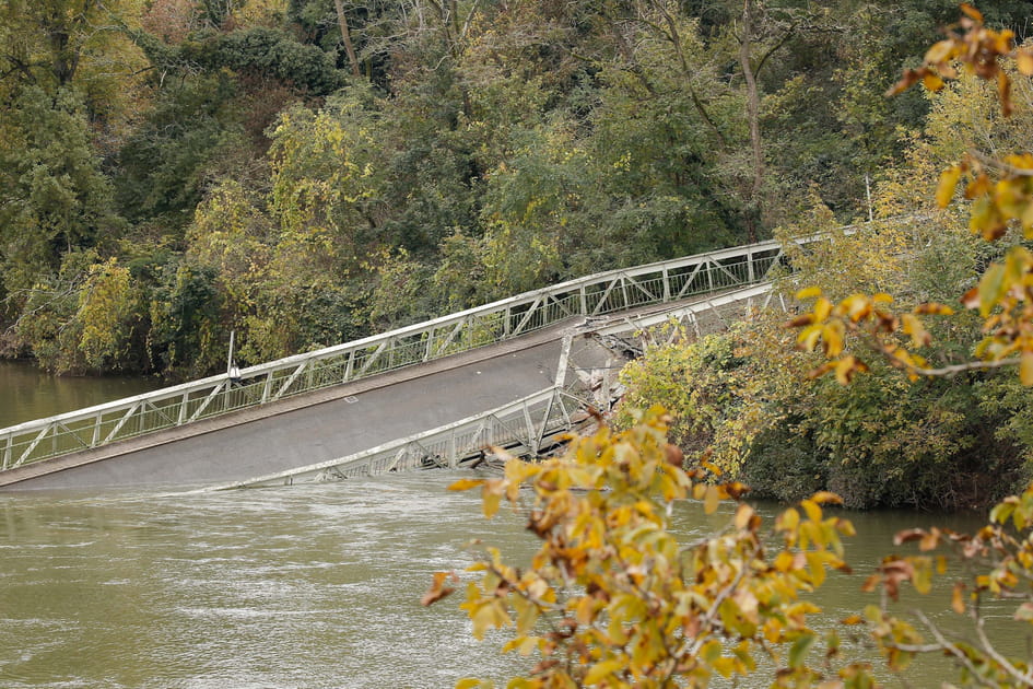 Les images du pont effondr&eacute; &agrave; Mirepoix-sur-Tarn