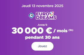 R&eacute;sultat EuroDreams (FDJ)&nbsp;: le tirage du jeudi 13&nbsp;novembre 2025&nbsp;[EN DIRECT]