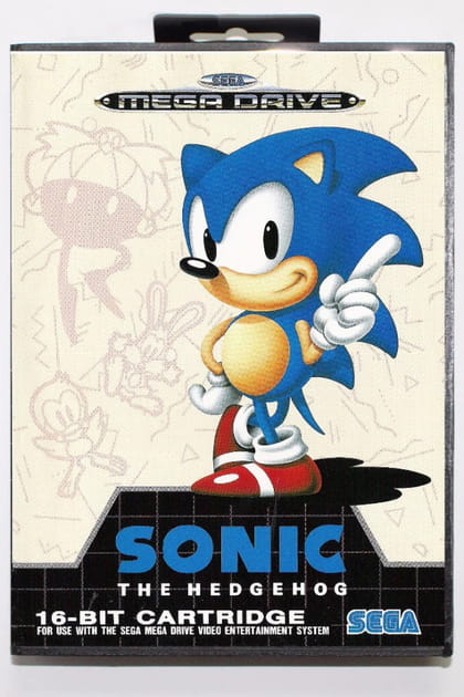 Un huiti&egrave;me de la cartouche de Sonic the Hedgehog d&eacute;di&eacute; au logo Sega