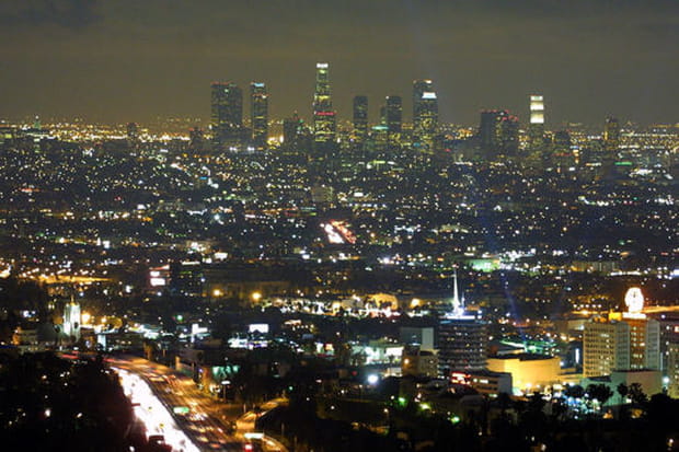 Vue de Los Angeles de nuit
