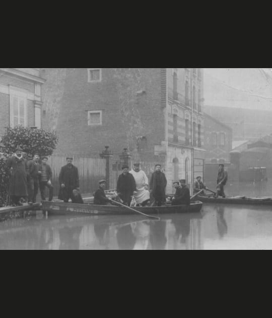 Inondations &agrave; Boulogne-Billancourt en 1910