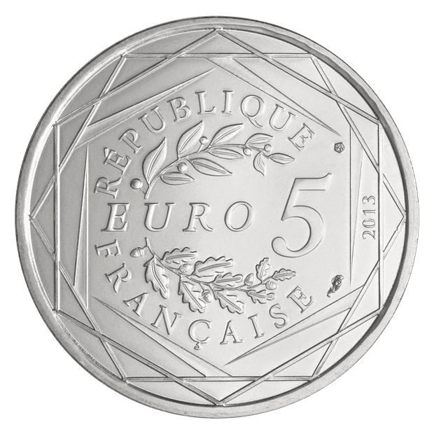 Les euros de la Liberté une pièce d'argent de 5 euros